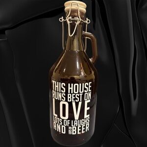 House of Brew Growler Craft Beer Bottle by Home Essentials  - Empty